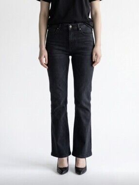 NWT@$80! EXPRESS! SUPER SATURATED DARK BLUE DENIM BOOT HIGH RISE/WAIST JEANS! 6R